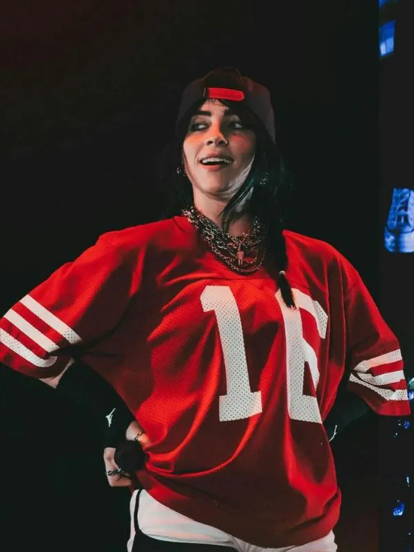 Billie Eilish Red Jersey - Image 2