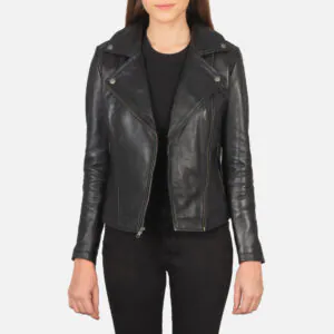 Flashback Black Leather Biker Jacket