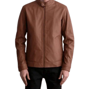 Zen Matte Brown Leather Biker Jacket