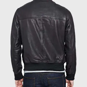 Zeus Men’s Black A-1 Bomber Leather Jacket