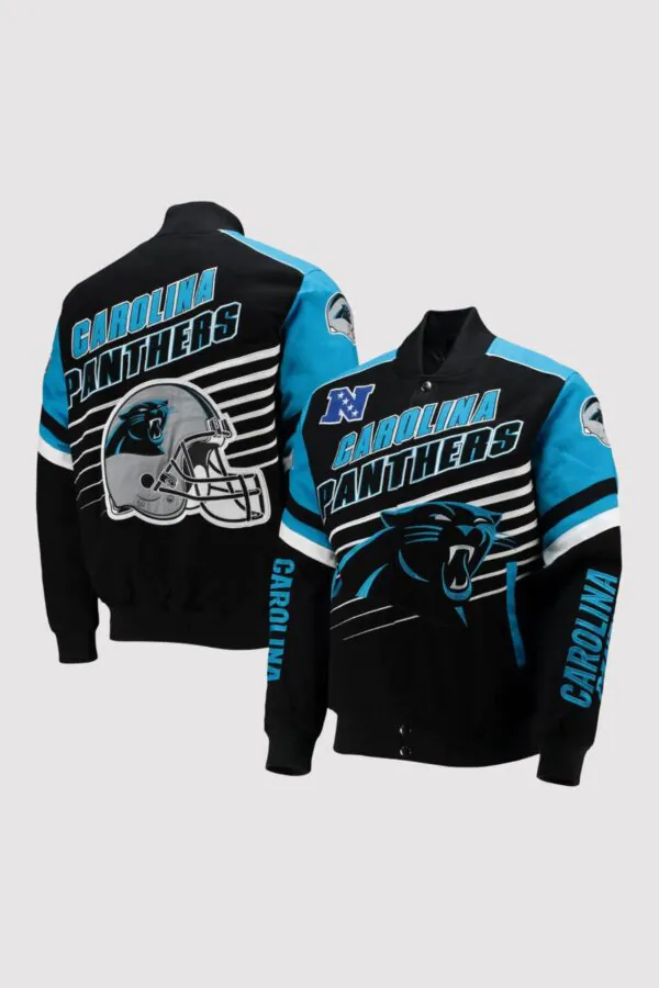 Carolina Panthers Full-Snap Twill Cotton Jacket