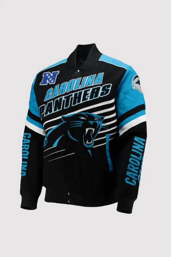 Carolina Panthers Full-Snap Twill Cotton Jacket