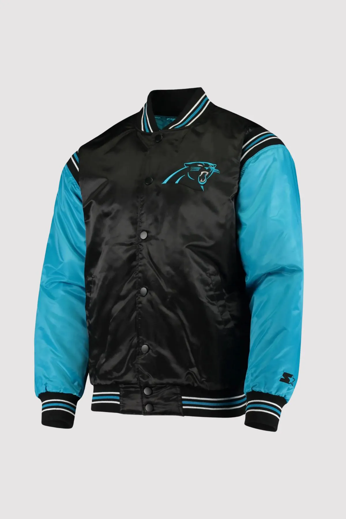 Carolina Panthers Satin Varsity Full-Snap Jacket