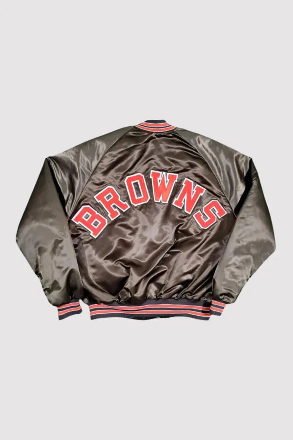 Cleveland Browns 80s Bomber Satin Jacket