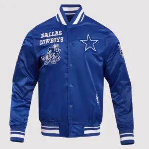 Dallas Cowboys Classic Blue Satin Varsity Jacket