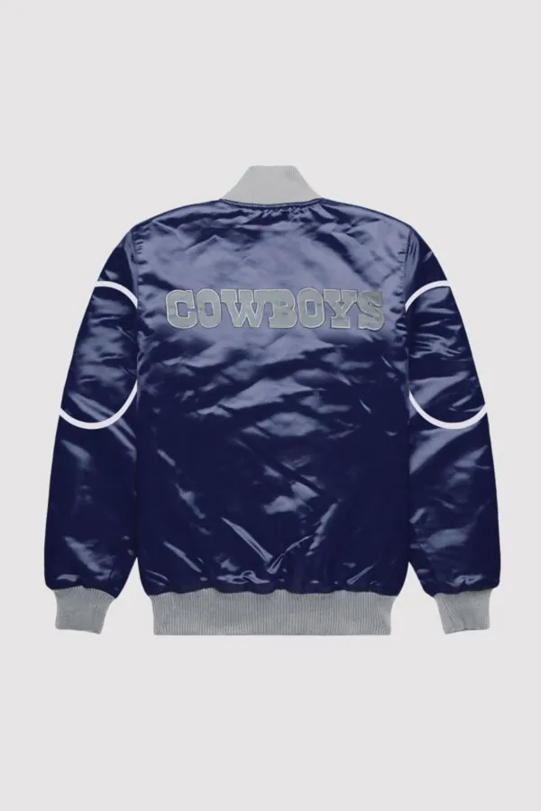 Dallas Cowboys Snap-Front Blue Bomber Jacket