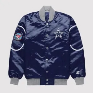 Dallas Cowboys Snap-Front Blue Bomber Jacket