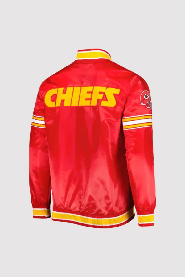 Kansas City Chiefs Starter Midfield Red Satin Varsity Jacket