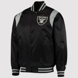 Las Vegas Raiders Prime Time Satin Varsity Jacket