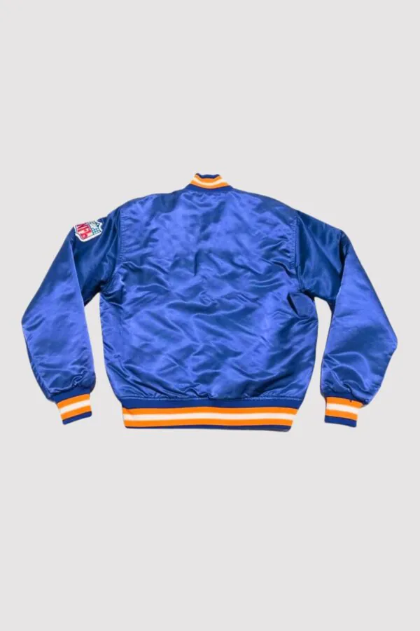 Minnesota Vikings 90s Blue Satin Bomber Jacket