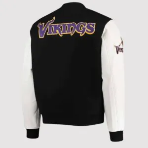 Minnesota Vikings Black/White Varsity Jacket