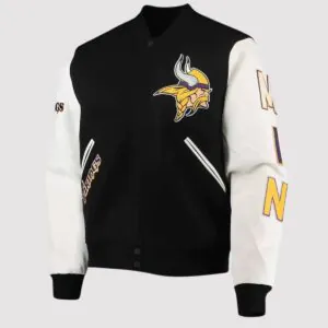 Minnesota Vikings Black/White Varsity Jacket