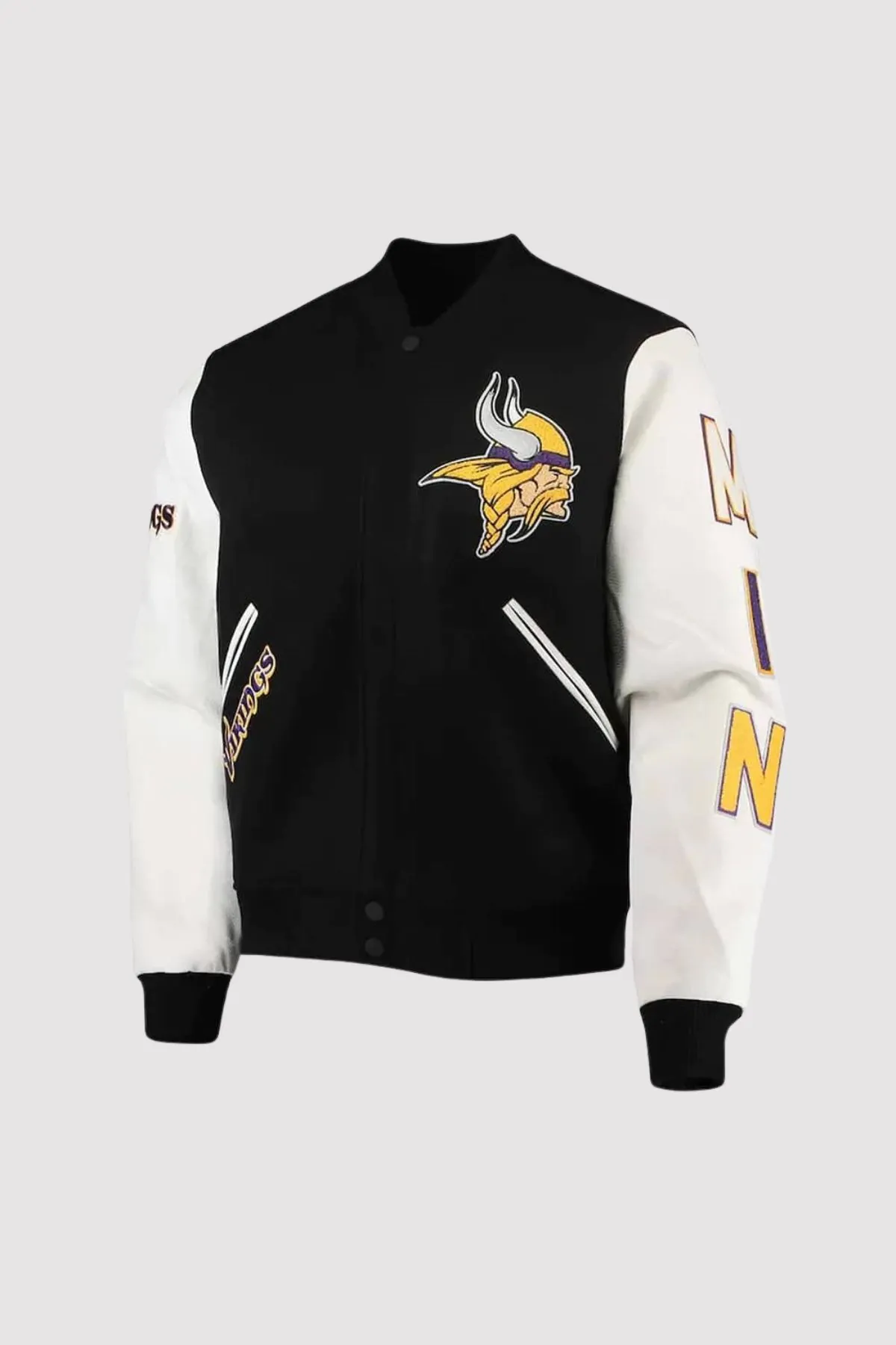 Minnesota Vikings Black/White Varsity Jacket