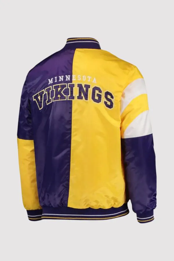 Minnesota Vikings Leader Satin Varsity Jacket