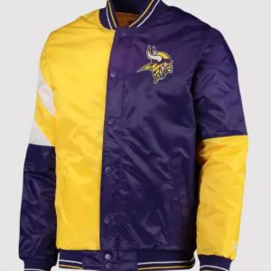 Minnesota Vikings Leader Satin Varsity Jacket