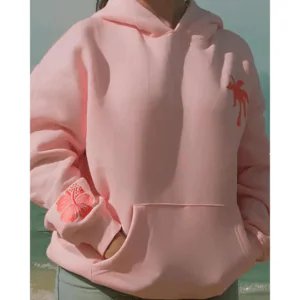 Palm Puff Pink Hoodie