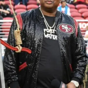 San Francisco 49ers E-40 Sequin Varsity Jacket