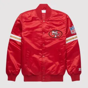 San Francisco 49ers Red Satin Varsity Jacket