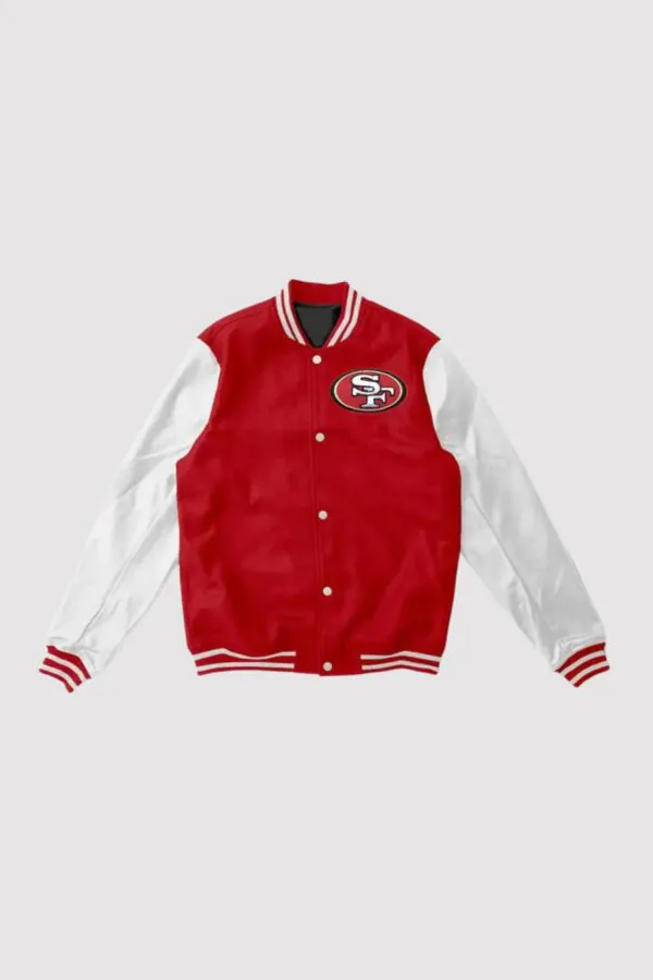 San Francisco 49ers Red/White Varsity Jacket