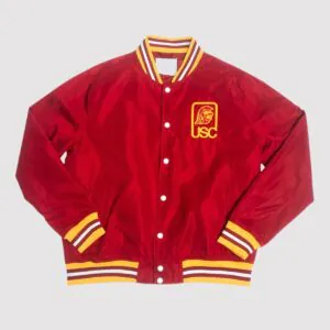 USC Trojans Script Logo Bomber Red Jacket