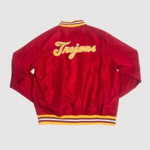 USC Trojans Script Logo Bomber Red Jacket