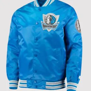 Dallas Mavericks Glorious Blue Starter Varsity Jacket