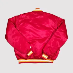 90s Houston Rockets Red Satin Varsity Jacket