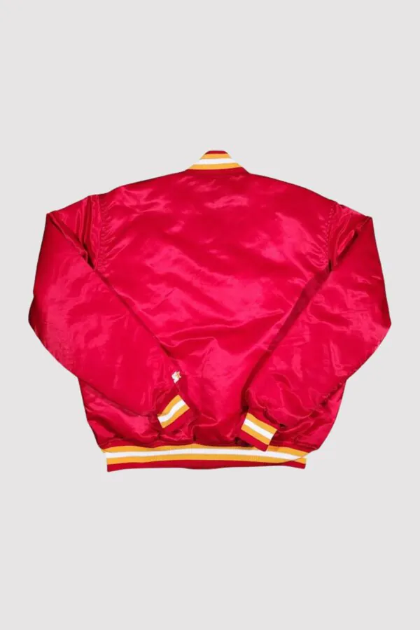 90s Houston Rockets Red Satin Varsity Jacket