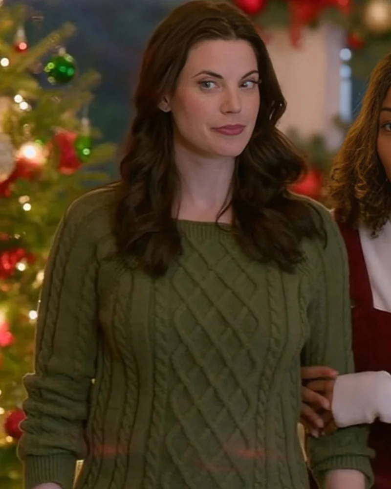 Believe In Christmas 2024 Meghan Ory Green Sweater