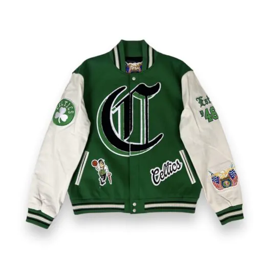 Boston Celtics Block Letter Varsity Jacket