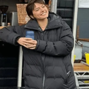 Daisy Ridley Cleaner 2025 Puffer Hooded Jacket