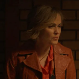 Last Days Of The Space Age 2024 Radha Mitchell Brown Leather Jacket