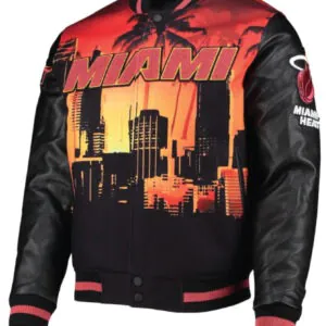 Miami Heat Pro Standard Black Remix Varsity Jacket