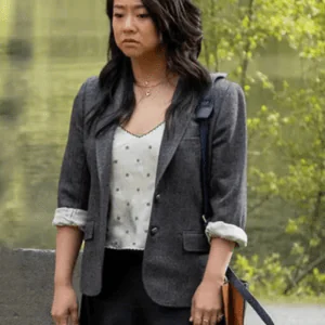 Stephanie Hsu Laid S01 Grey Blazer