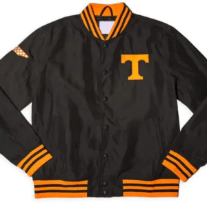 Tennessee Volunteers Dark Mode Black Varsity Jacket