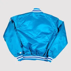 Charlotte Hornets 90s Satin Blue Bomber Jacket