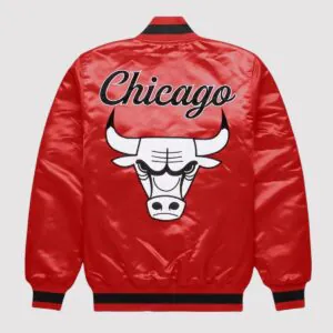 Chicago Bulls Exclusive Red Satin Varsity Jacket