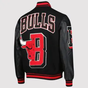 Chicago Bulls NBA 6x Finals Champions Black Varsity Jacket