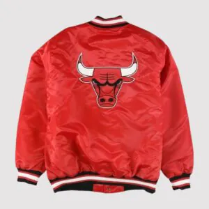 Chicago Bulls Starter Red Satin Varsity Jacket