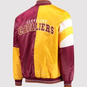 Cleveland Cavaliers 75th Anniversary Leader Color Block Satin Varsity Jacket