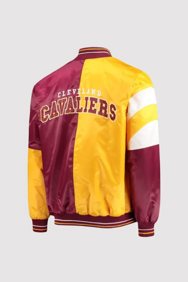 Cleveland Cavaliers 75th Anniversary Leader Color Block Satin Varsity Jacket