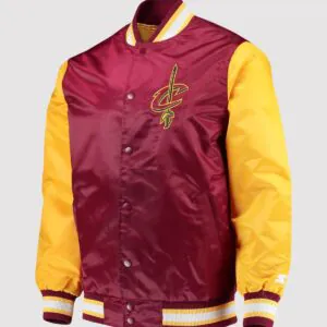 Cleveland Cavaliers Rookie Full Snap Maroon/Gold Varsity Jacket