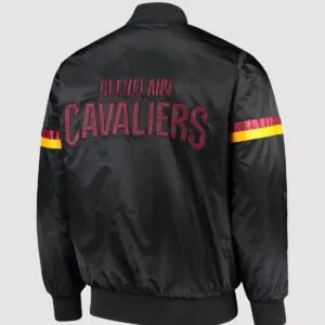 Cleveland Cavaliers The Champ Black Satin Varsity Jacket