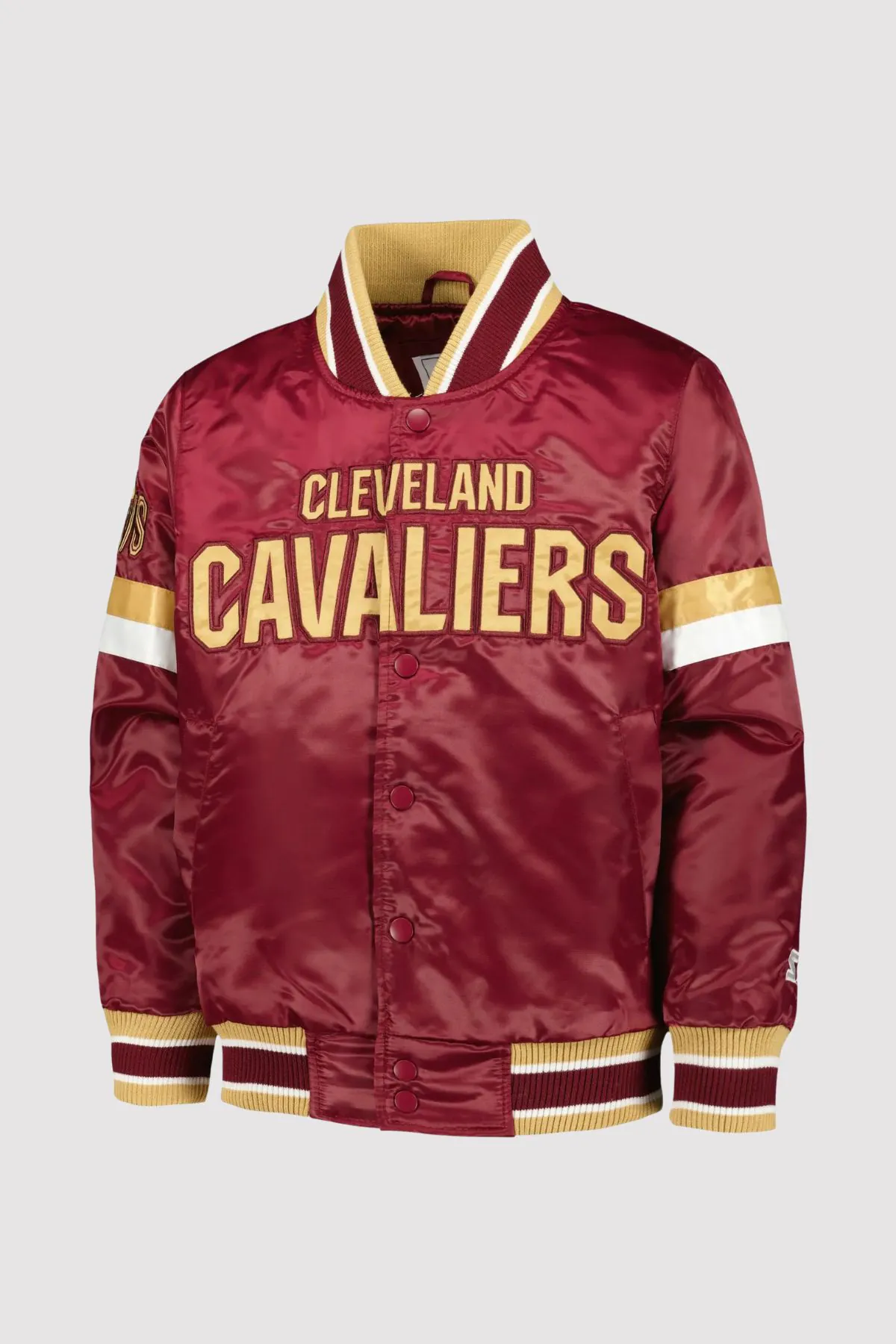 Cleveland Cavaliers Youth Home Game Satin Maroon Varsity Jacket