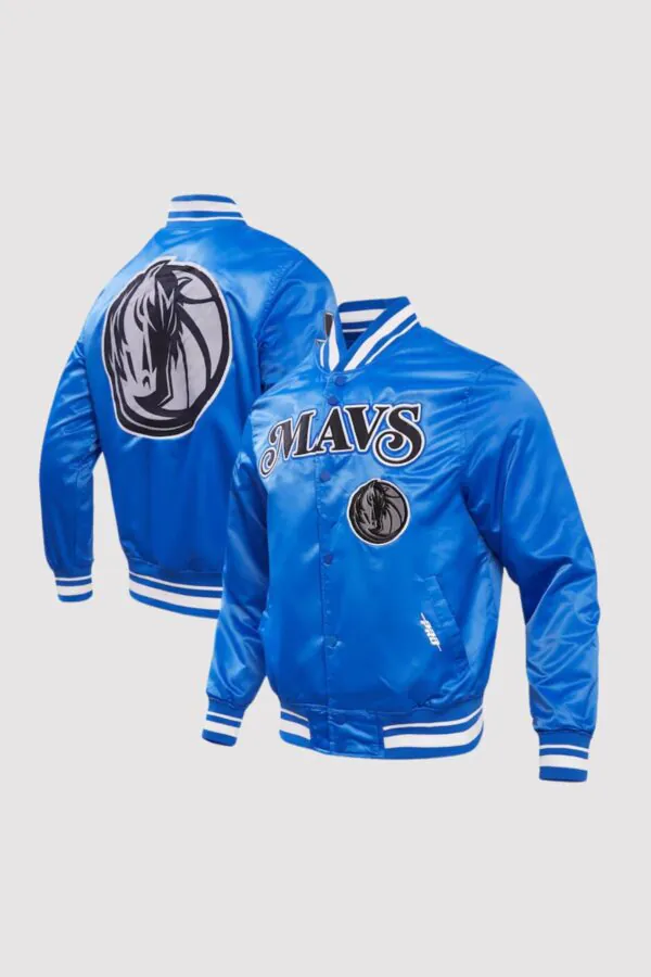 Dallas Mavericks 2034/24 City Edition Royal Satin Varsity Jacket