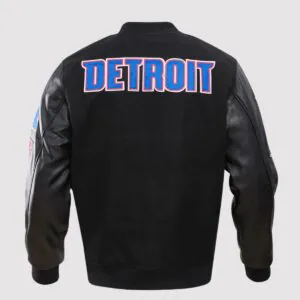 Detroit Pistons Black Classic Wool Varsity Jacket