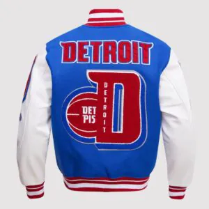 Detroit Pistons NBA 3x Finals Champions Mash Up Varsity Jacket