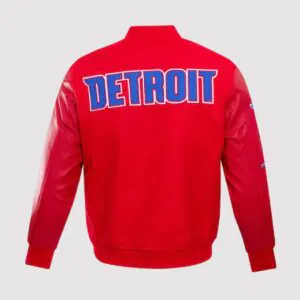 Detroit Pistons Red Classic Wool Varsity Jacket