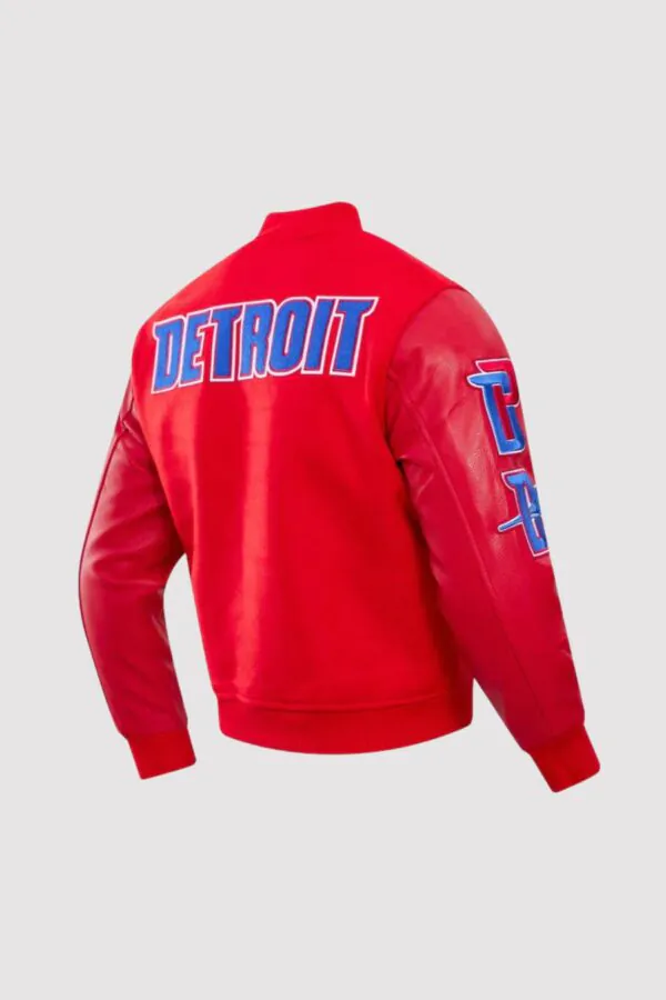 Detroit Pistons Red Classic Wool Varsity Jacket