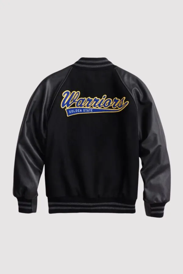 Golden State Warriors Black Varsity Jacket